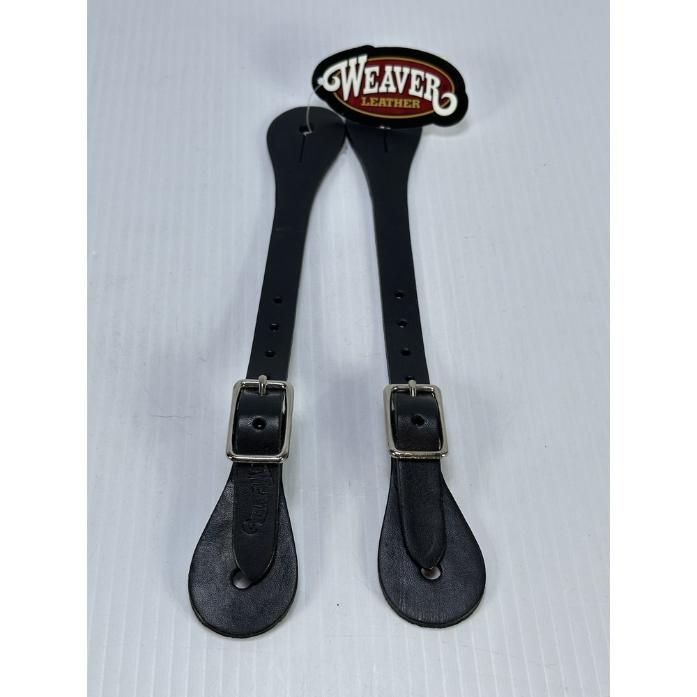 Weaver Leather Single Ply Harness Leather Spur Straps‎ Black 30-0697 USA